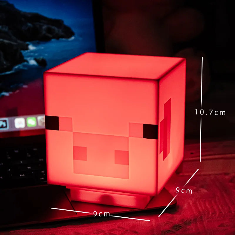 Minecraft világító disznófej, hangot kiadó