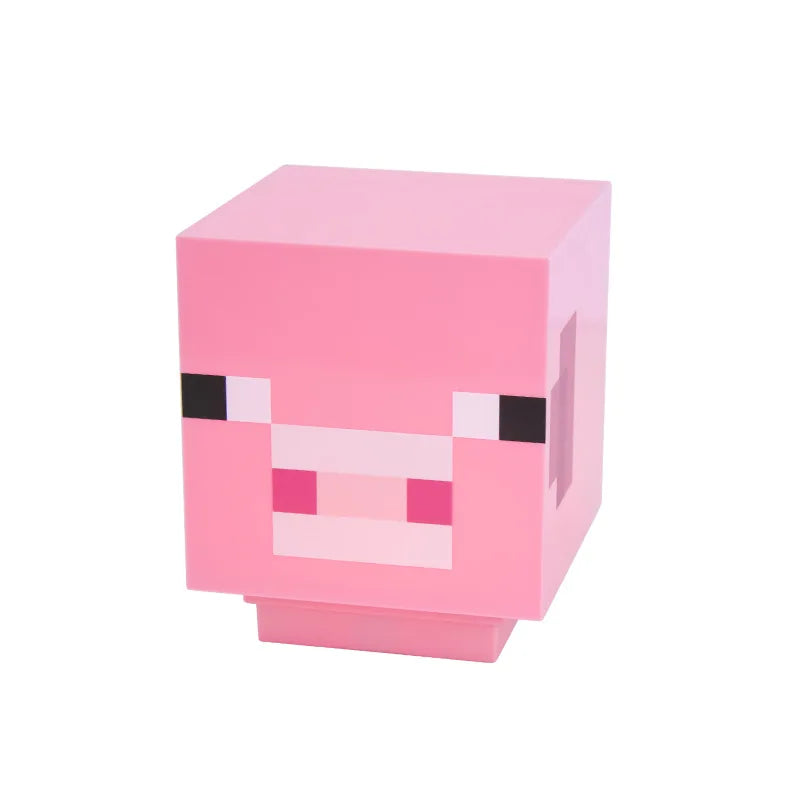 Minecraft világító disznófej, hangot kiadó