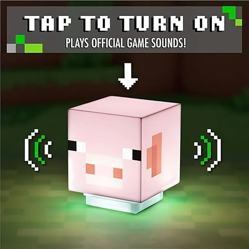 Minecraft világító disznófej, hangot kiadó